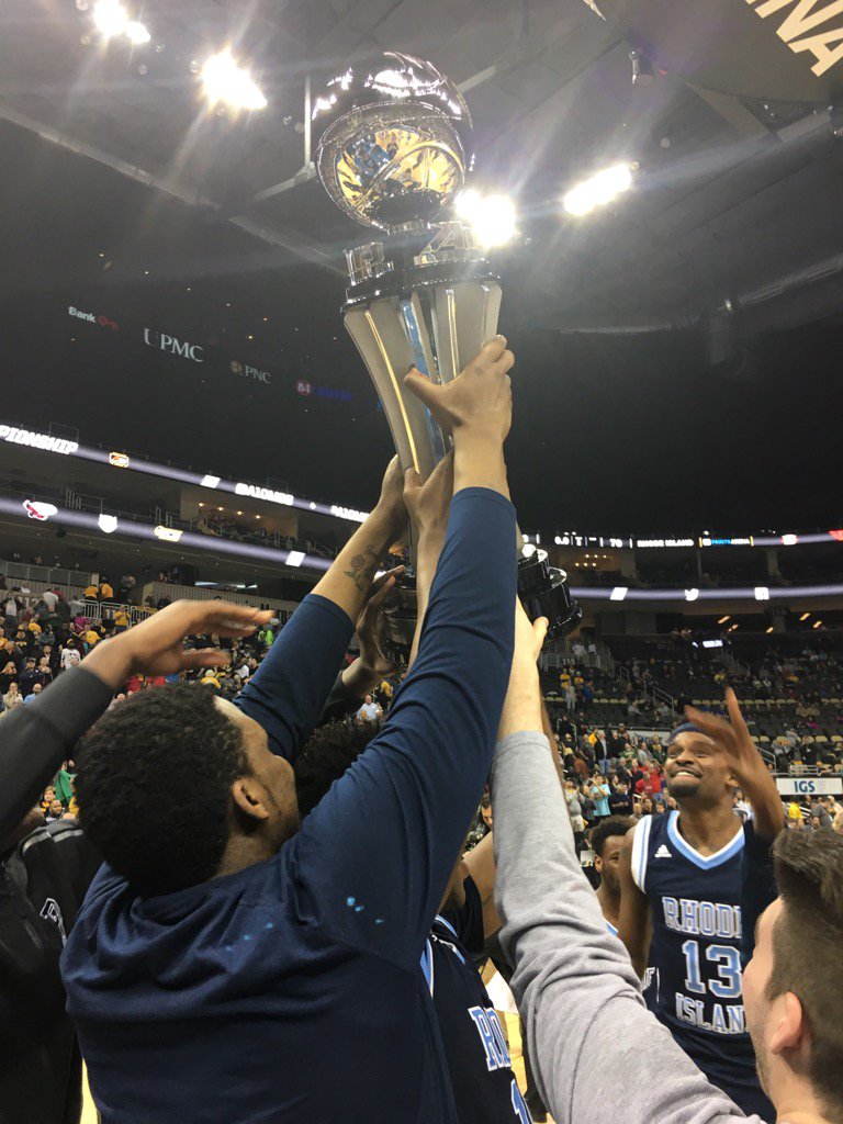 RhodyMBB's tweet photo. This. Is. Ours. #A10CHAMPS https://t.co/QcJLYRc1wu