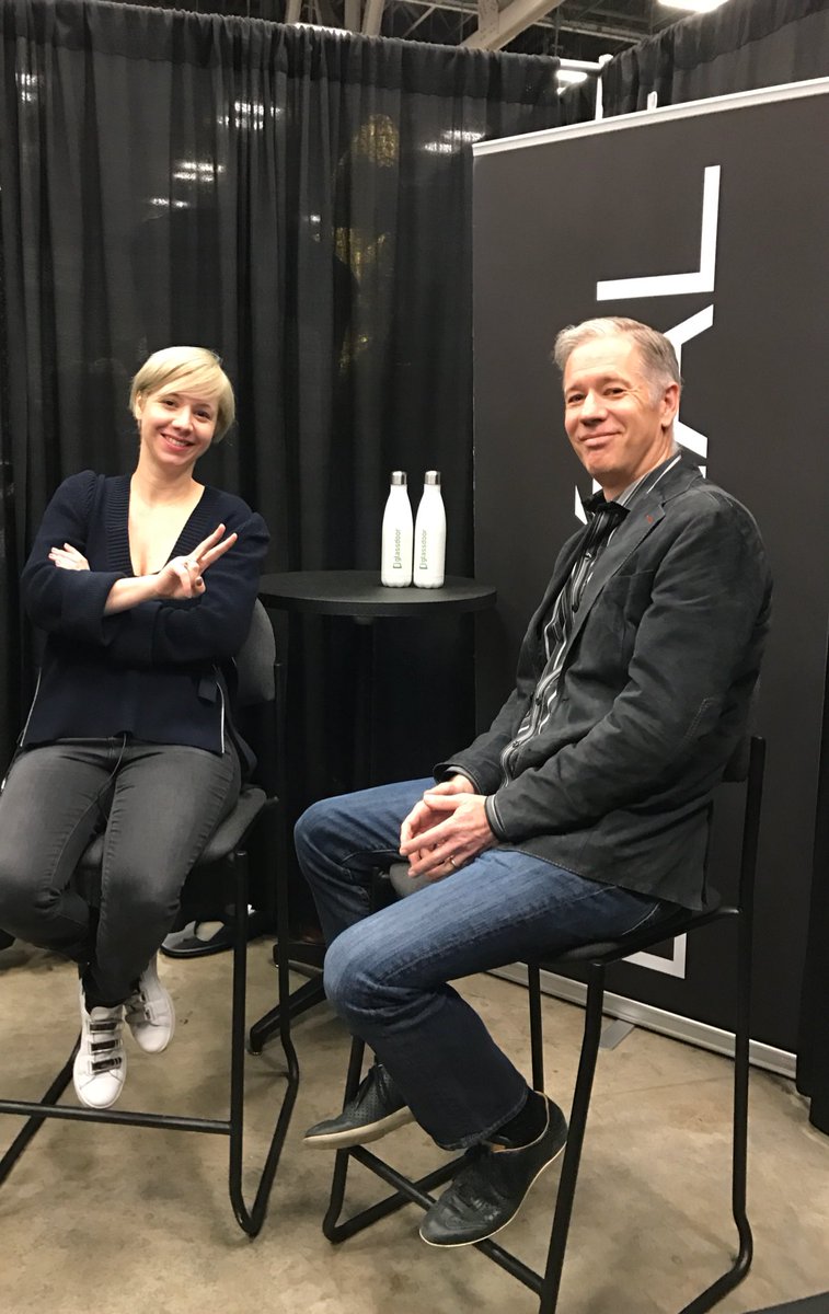 sumitabanerjee's tweet photo. CMOs @mariegulin and @mutaharglasgow prep to share their insights on digital talent live from #sxsw. Stay tuned on @lorealtalent for more https://t.co/gUYPg7vKIh