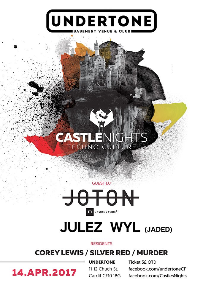 castle_nghts's tweet photo. Hi guys! We want to present you our next event! This time with our Special Guest Joton @UndertoneCF  14/04/2017 #TechnoCulture https://t.co/HSurxKNygL