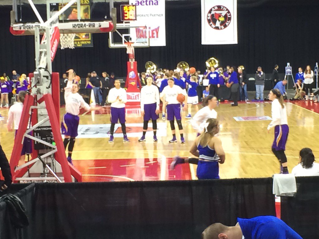 mwachs80's tweet photo. Wow this is entertaining! MVC championship. UNI vs Drake. Great for women's basketball in Iowa. #iwireless https://t.co/dF39hCiwaw