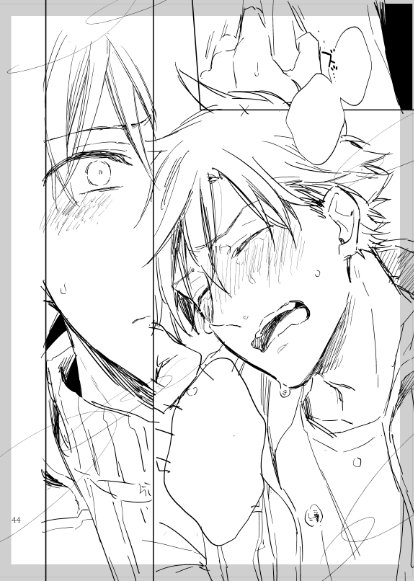ここ結局そのまま使えたから使ったんですけど下書きあまりにも楽しすぎて～～～～～攻めが泣くのほんと好きでね……… 