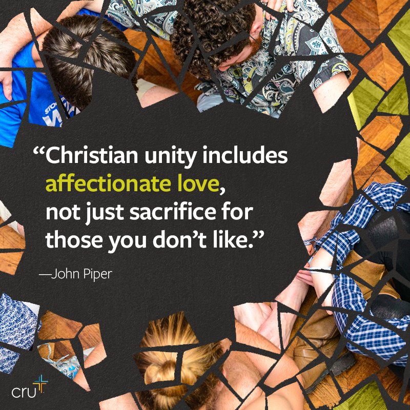 crutweets's tweet photo. "Christian unity includes affectionate love, not just sacrifice for those you don’t like.” @JohnPiper #LoveByFaith https://t.co/8bSLc04EEa