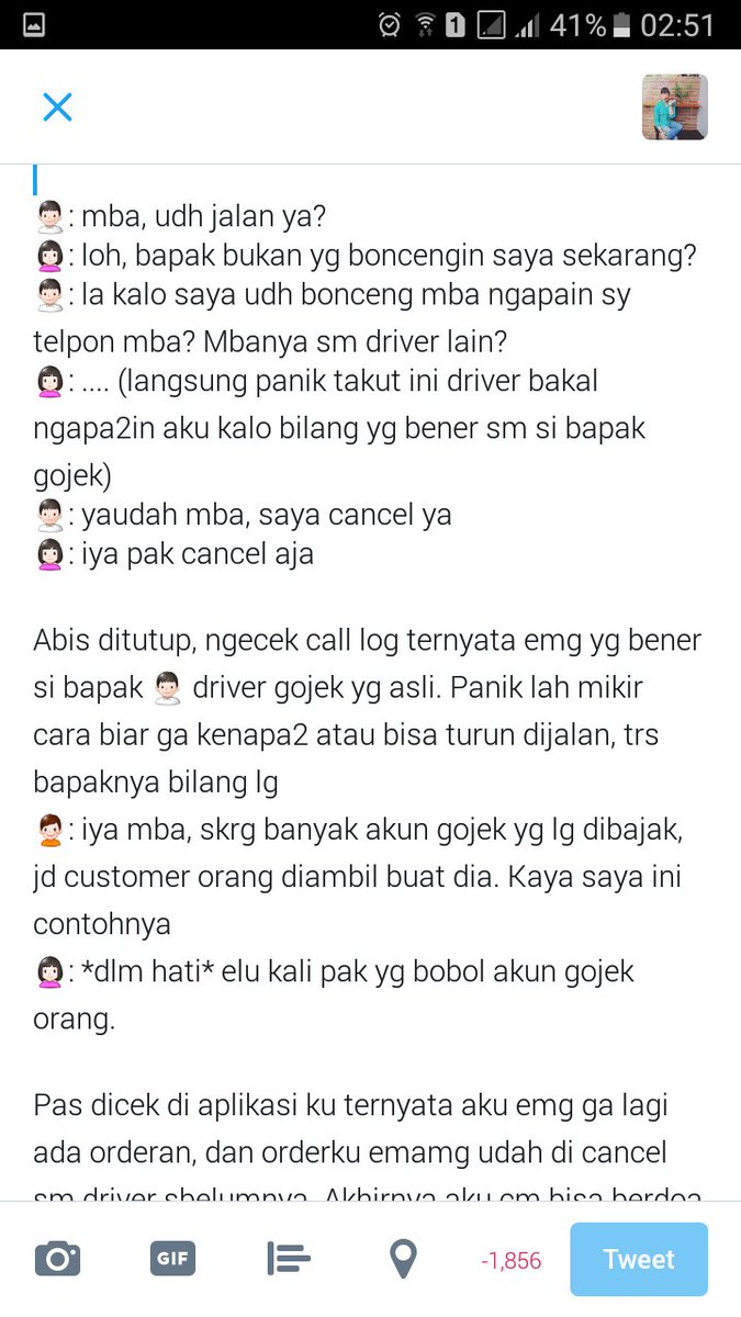 Cerita penumpang tentang driver ojek palsu