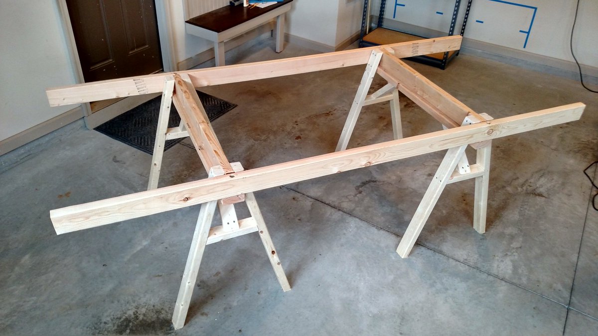 John Christian On Twitter Finishing Modular Sawhorse Work Table