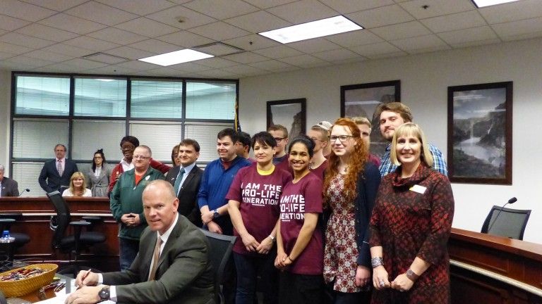 nrlc's tweet photo. These are the first pro-life laws in the state in 28 years.  https://t.co/Y79jRPbRDk #prolife https://t.co/nIztONLhFc