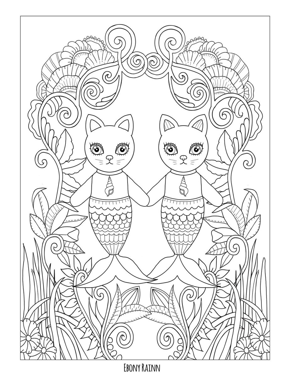 56 Simple Purrmaid Coloring Pages for Kids