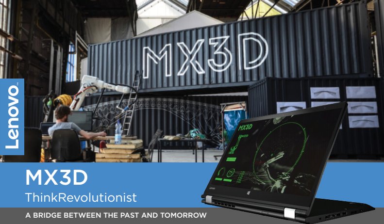 The #ThinkPad P40 Yoga – Helping @MX3D_Bridge render design iterations with ease. lnv.gy/2mnBfko #ThinkRevolution