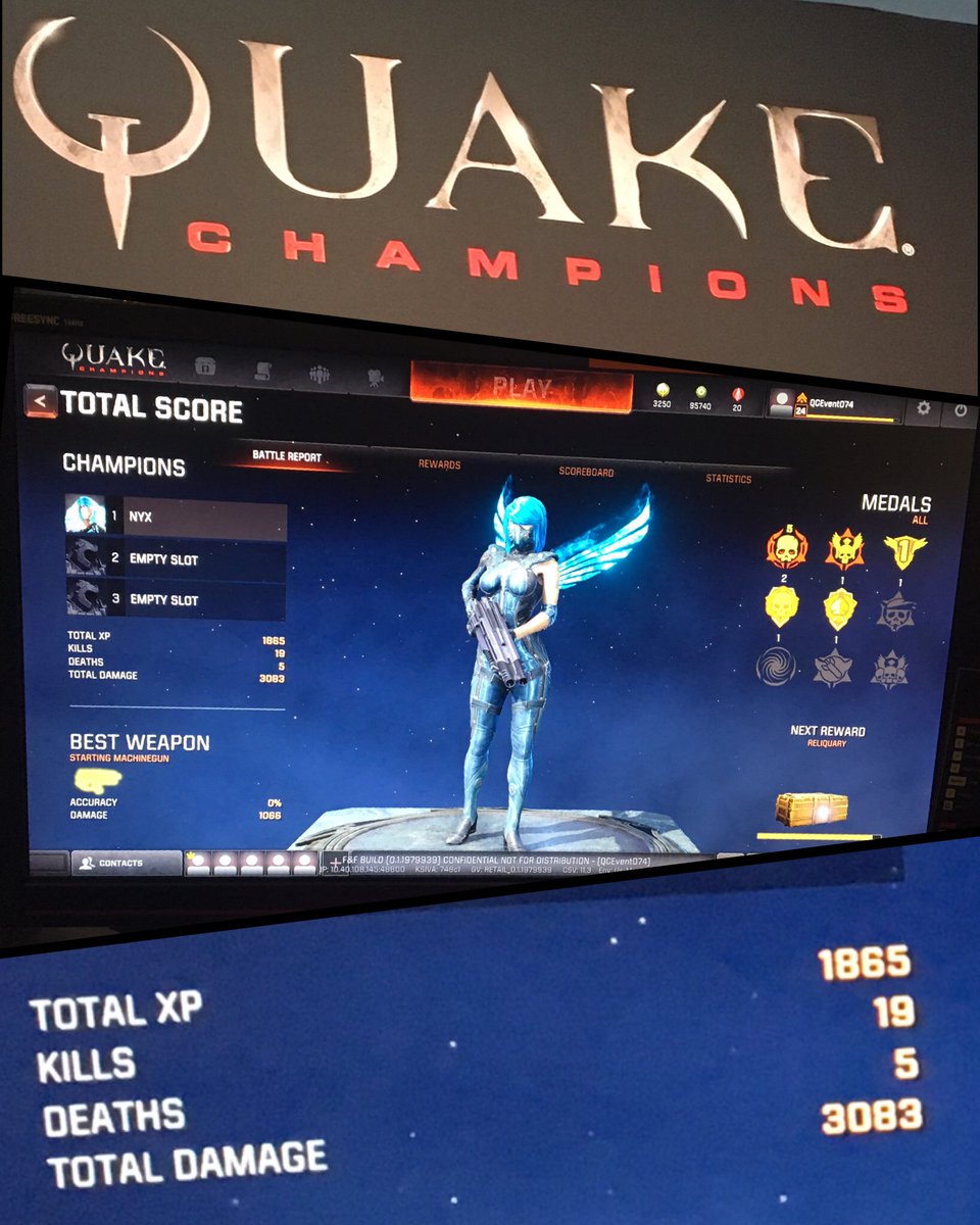 L337Lauren's tweet photo. Got to play @QuakeChampions! Also got MVP of the match. Whoo hoo! #PaxEast2017 https://t.co/9Rnlzcqs19