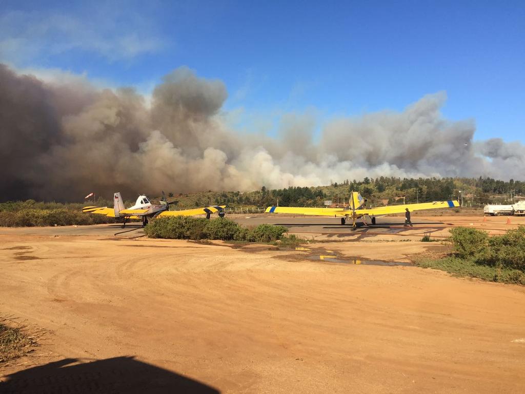 Incendio gigante en viña