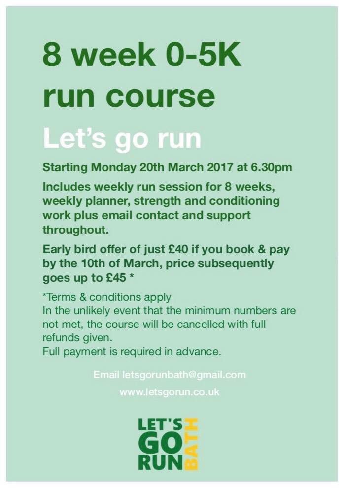 LetsgorunUk's tweet photo. Inspired by @bathhalf today, but don't know where to start..? Our 0-5K will get you started on your running journey https://t.co/uY29e70jBq