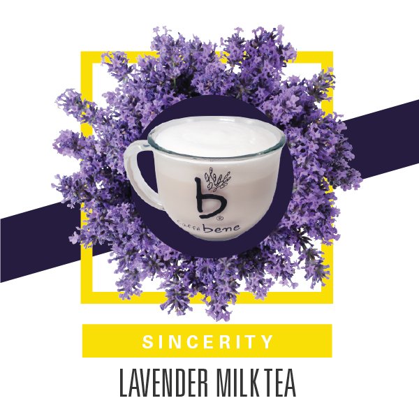 And you thought we didn't have any drinks for a weather like this?🤔 Stop by a Caffe Bene near you to try our Sincerity (Lavender Milk Tea).☕
