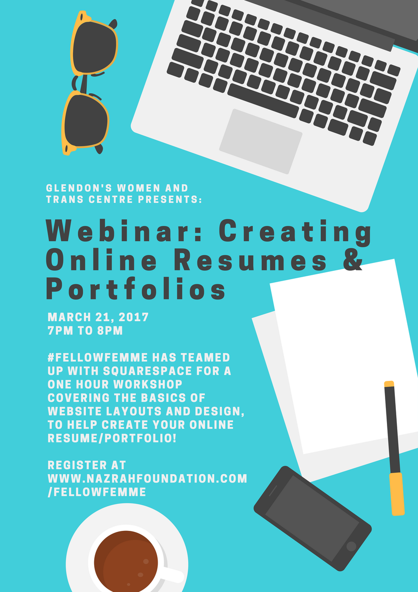 glendonwtc's tweet photo. Our next #fellowfemme event is March 21st! Learn how to boost your online portfolio and perfect your resume. Registration is free :) https://t.co/CJmo4hALoY