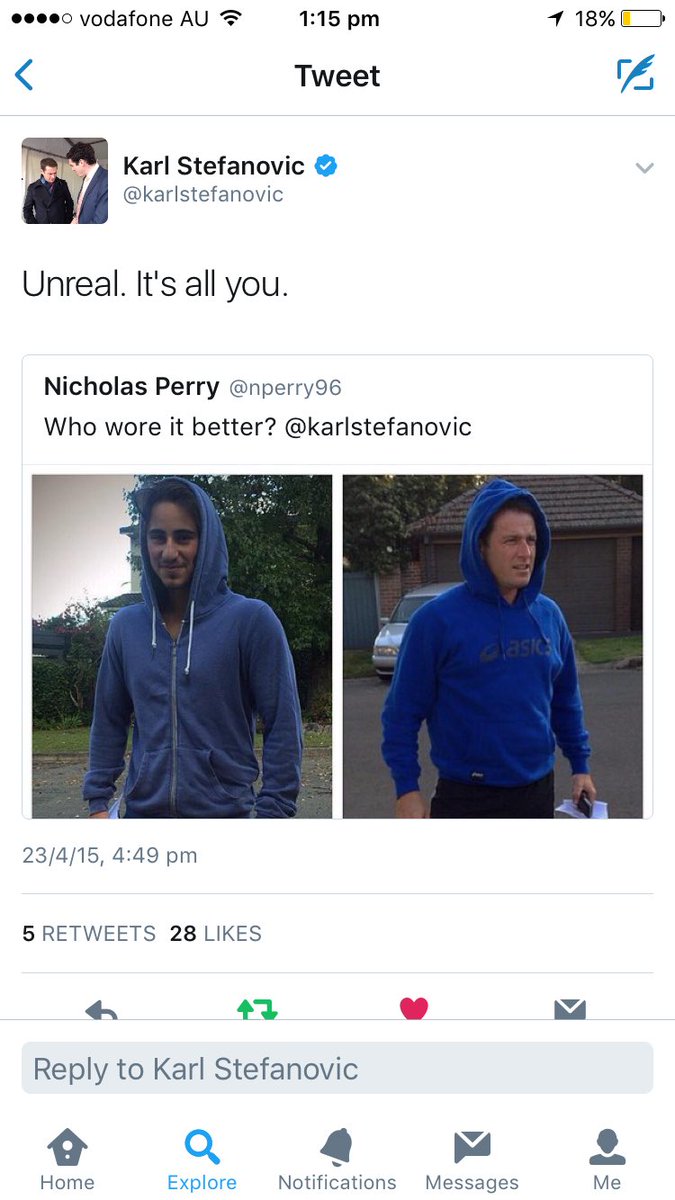 nperry96's tweet photo. @karlstefanovic hi Karl is there anyway you could help me get in touch with someone at 9 for a media Internship? I'm this bloke: https://t.co/1DZ4mJho5s