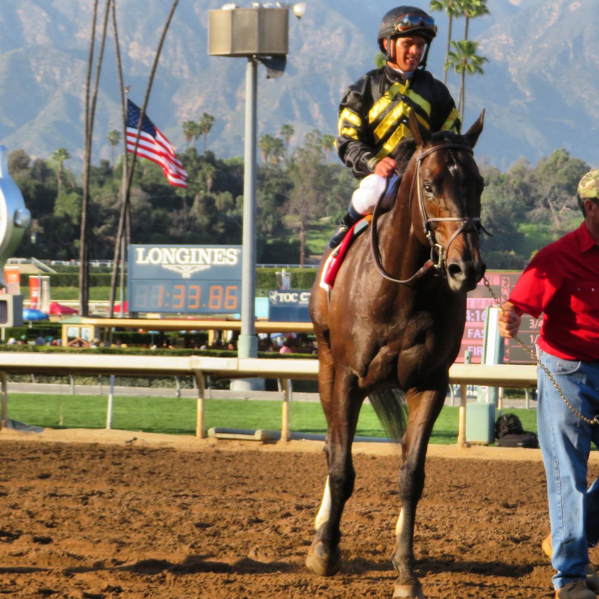 RubenUnemployed's tweet photo. #BalaBali🏇 after wining the Grade 1 Kilroe Mile under a perfect ride by @jjcjockey #SantaAnitaPark https://t.co/idZbzjGnj0