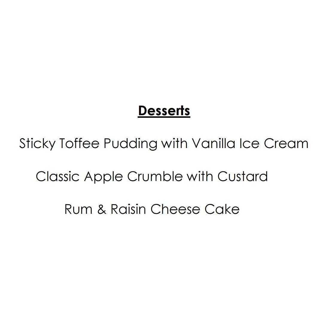 Here's today's tasting menu.