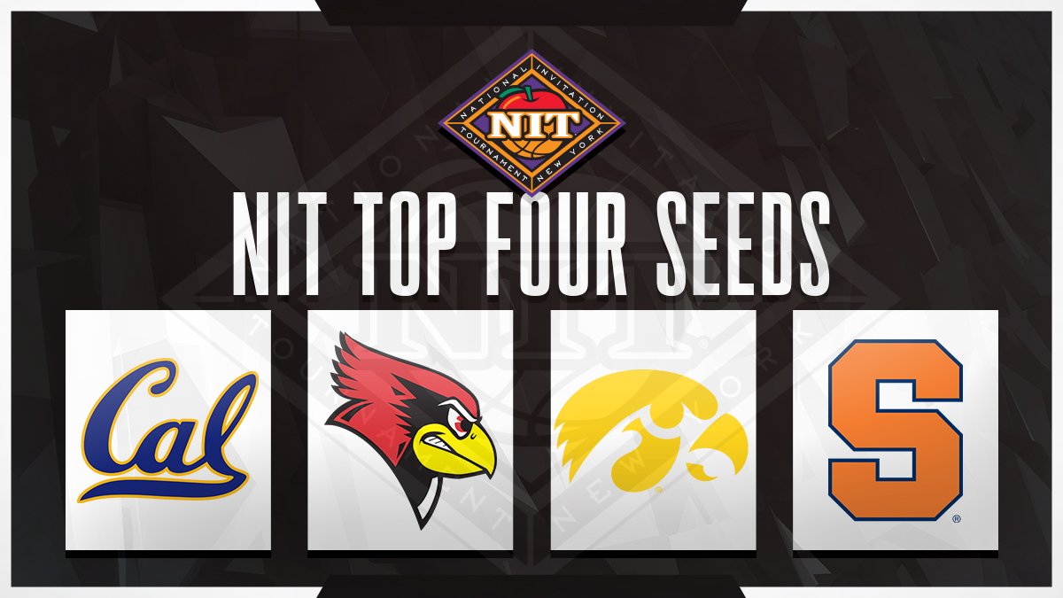 MarchMadnessMBB's tweet photo. The first four out are the top seeds in the NIT. Discover the rest of the field on the Selection Show at 8:30 p.m. ET on ESPNU. https://t.co/gdJOYKtzHJ