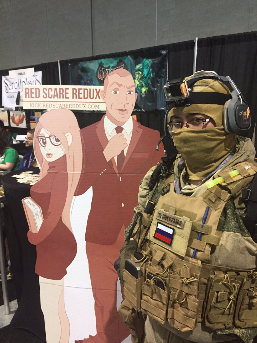 GeekyPanda404's tweet photo. Comrade Panda checking out Red Scare Redux at #PAXEast2017 @fidgetcreative #RedScareRedux #PAXEast #PAX https://t.co/vhPc3xWuOc