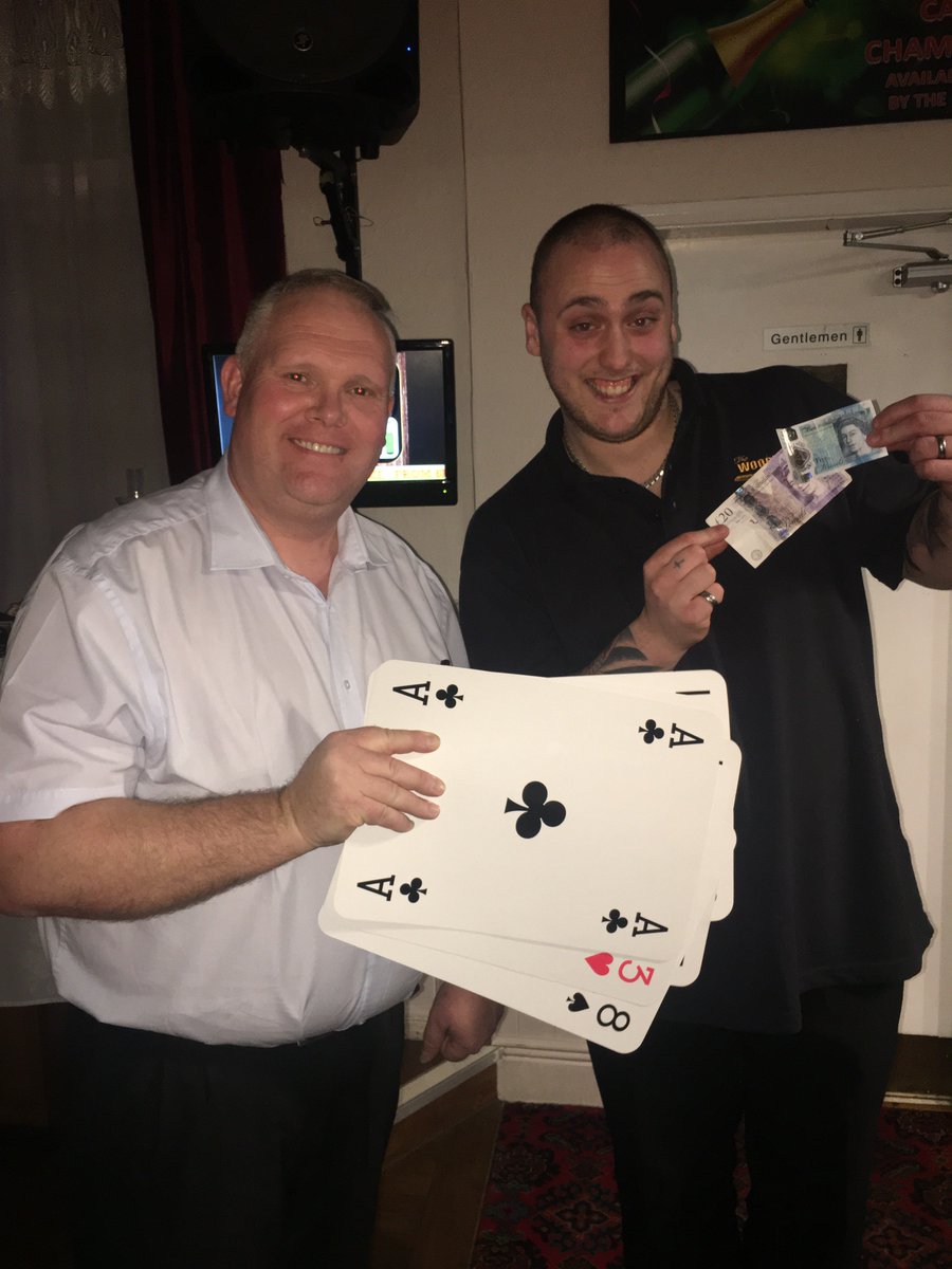 WoodmanInnDH1's tweet photo. We have a winner! Great night at #MagicSteve’s Quiz & #PlayYourCardsRight tonight! And our own #BigDanTheMan won the cash! Well done!! https://t.co/ZSW6ZXESJo