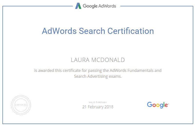 LauraHolyer's tweet photo. Google qualifications done for another year 7/7 #google #googleexam #ppc https://t.co/P7bVhExJ0R