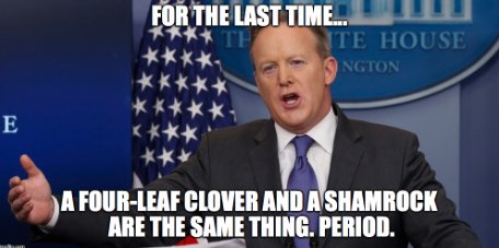GARY805's tweet image. #StPatricksDay #MakeAmericaSmartAgain #SpicerFacts #SpicerSays @GOP #alternativefacts #ShamrockGate #MASA #DoYourResearch
