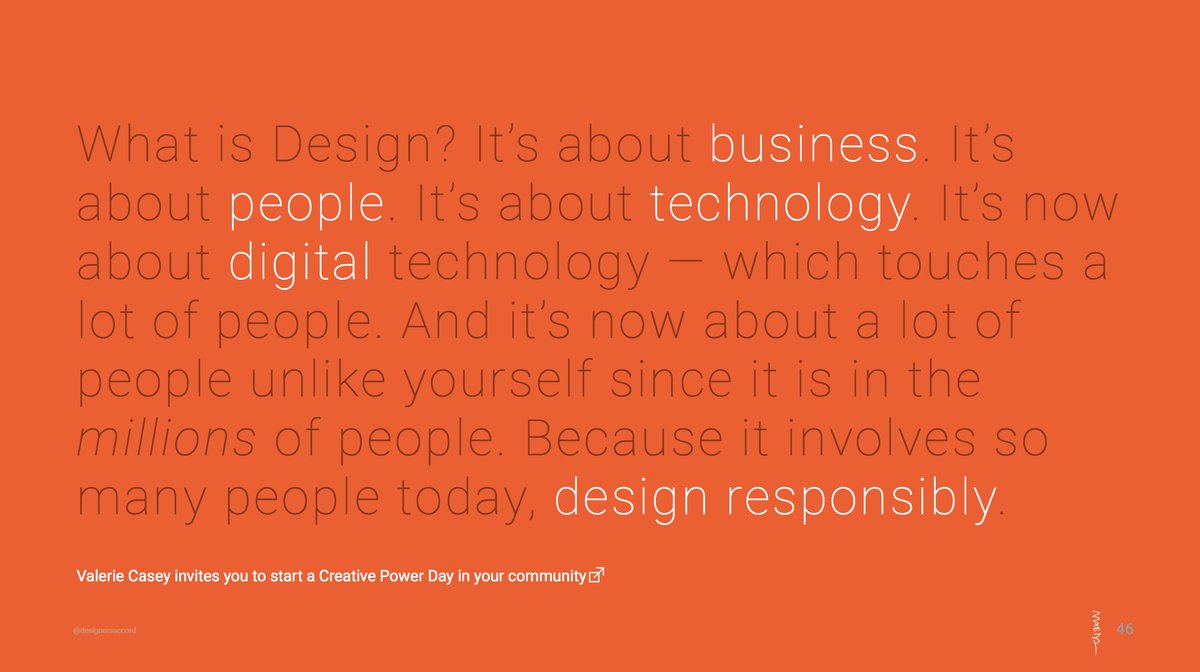johnmaeda's tweet photo. Valerie Casey's @designersaccord new movement to launch Creative Power Days is featured on last page of the https://t.co/u3V5X7izyO Report https://t.co/TtNttlbc2K