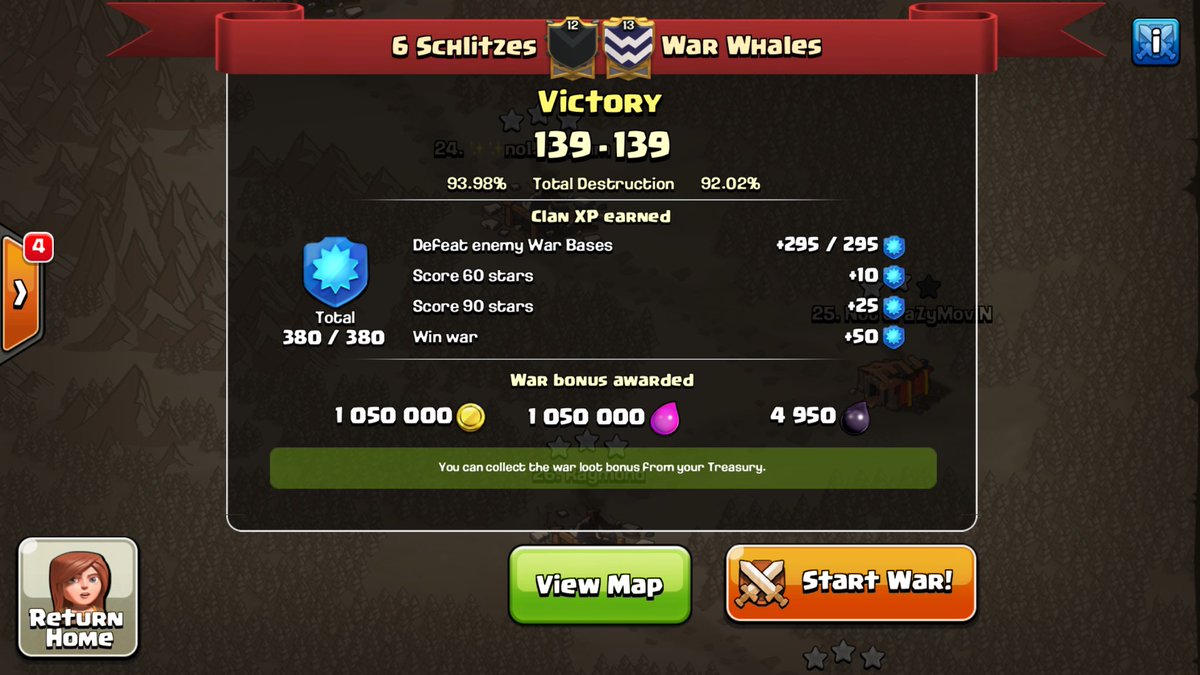 Wow. What a war. Came to the final seconds! Insane War! GG @War_Whales 🔥🔥🔥
