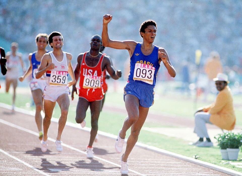 Happy 54th birthday to the 1984 Olympic gold medalist in the 800 meter, Brazil\s Joaquim Cruz!  