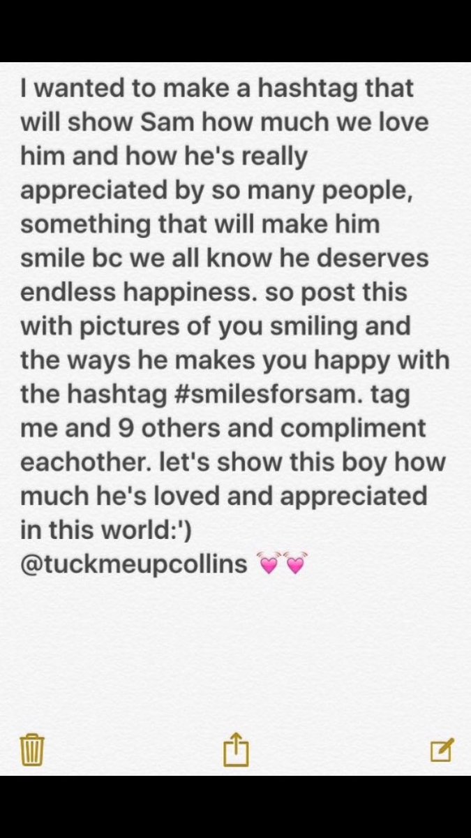 camsollins's tweet photo. #Smileforsam @itsSamCollins https://t.co/gEytQhnRTB