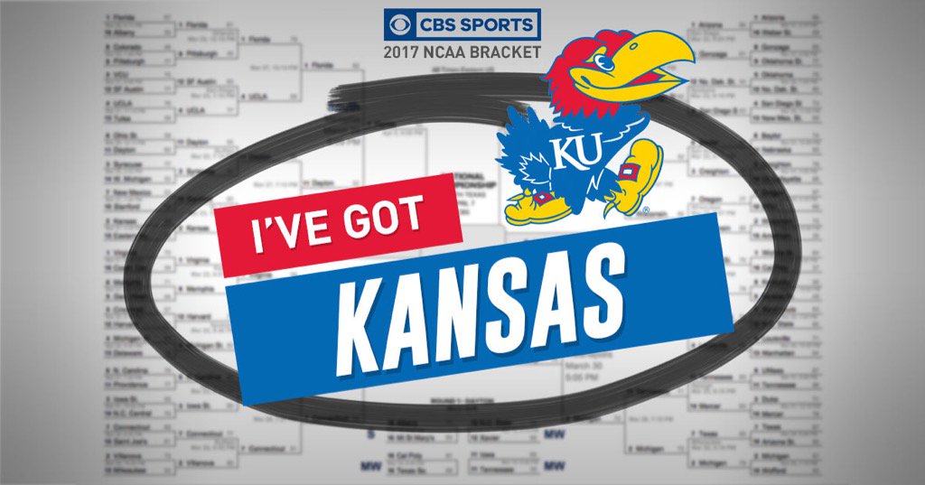 ejbull72's tweet photo. I've got Kansas as my national champ. Who's your pick? #brackets @cbssports  https://t.co/IWfBEkY6Cd https://t.co/IM8T01yyyP