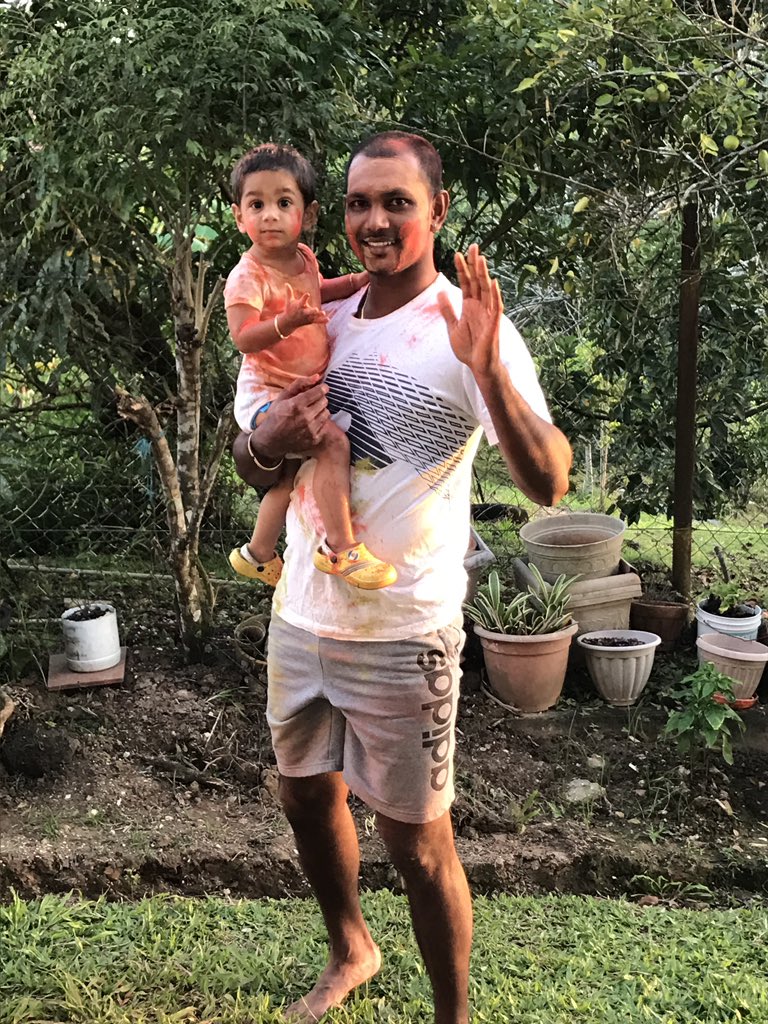 Playing holi today with the family