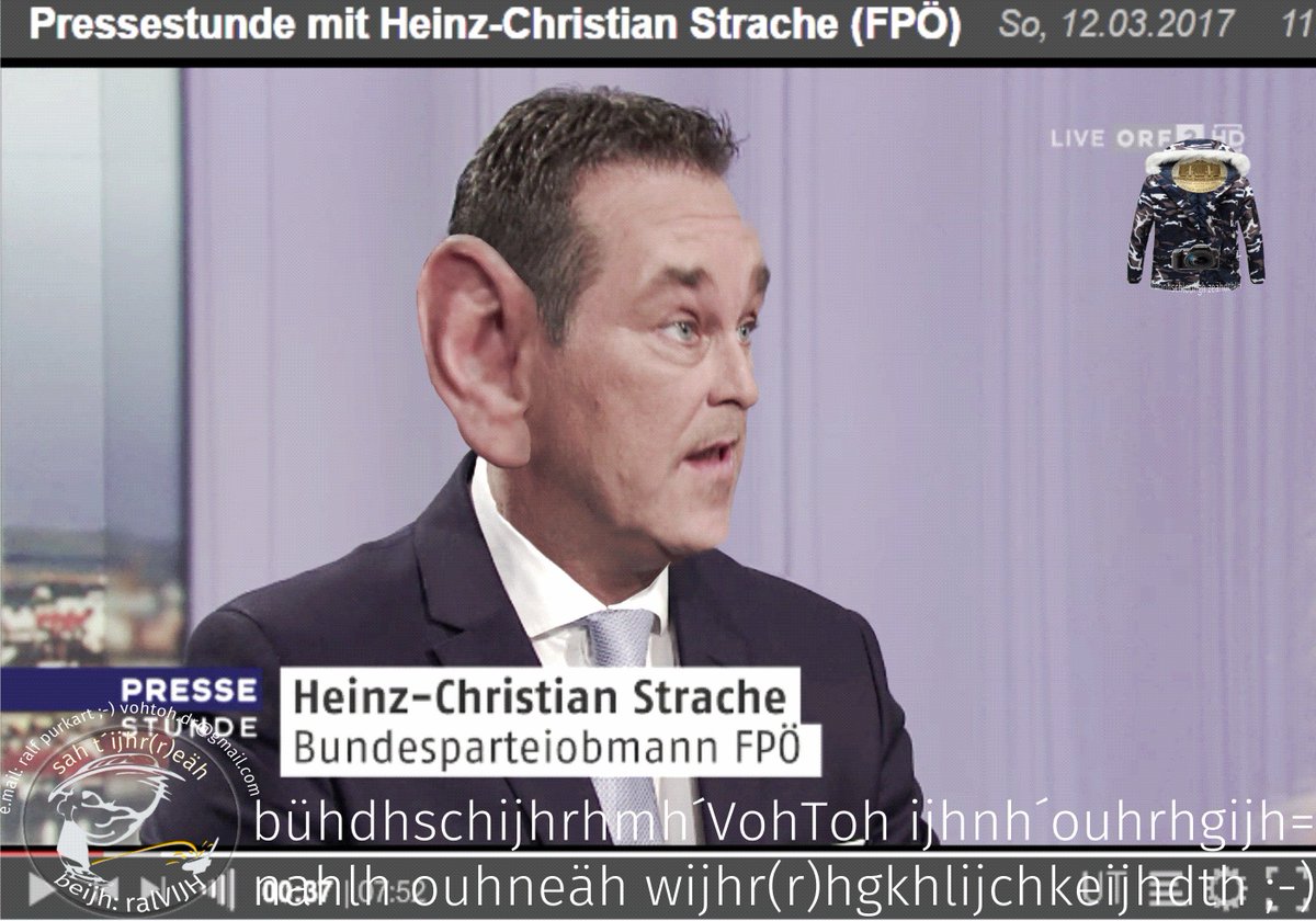Vohtoh_Doctor's tweet photo. #pressestunde 💤@HCStracheFP kämpft´schon: "wahl" . . . &amp;´läßt´sich #kurz . . . ein´ohr wachsen ? . . . loöL https://t.co/JHevl2NN0u