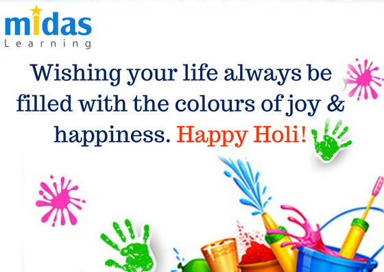 MidasLearning's tweet image. MidasLearning Wishes your life always be filled with the colours of Joy &amp;amp; Happiness. Happy Holi! #holifestival