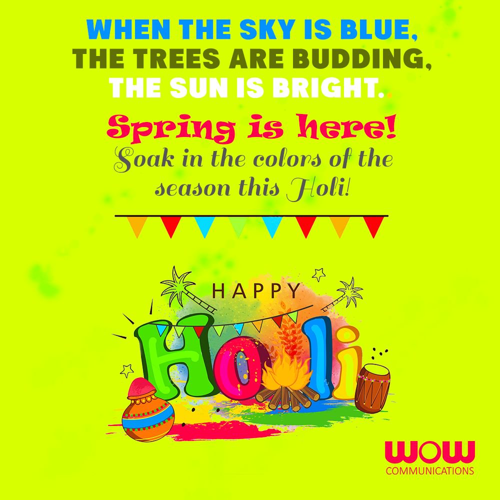 wowonweb123's tweet image. Wishing you and your family a very bright, colourful and joyful holi.
Happy holi