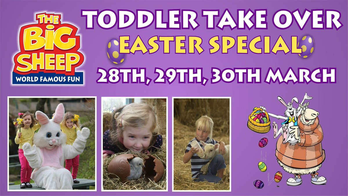 If you have preschoolers - you will love our Easter Toddler Takeover days - info &amp; prebook thebigsheep.co.uk/events/details…