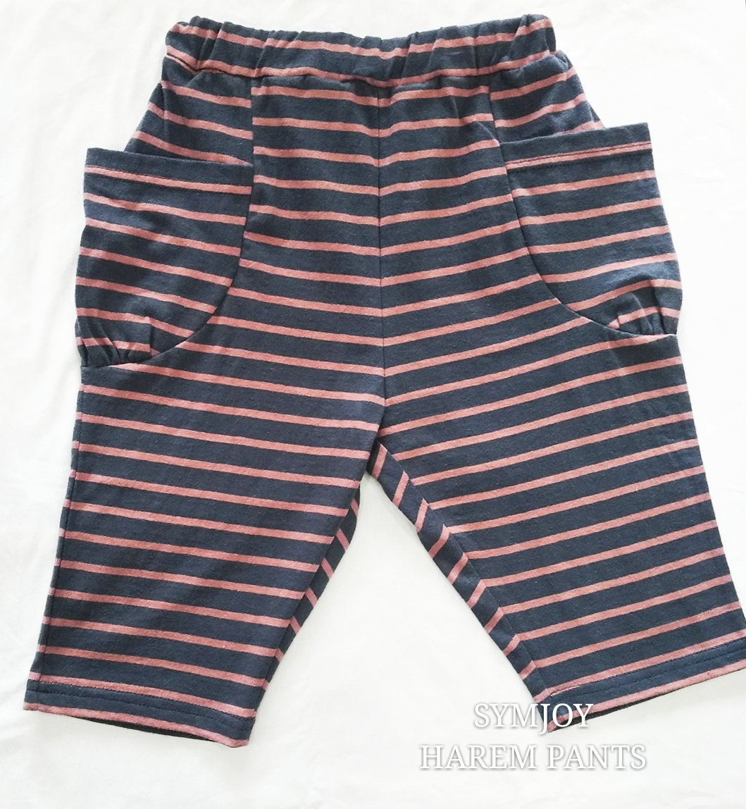 #MODAY HIGH#
It is great to see such a cute boy harem pants on Monday.
Made with 55hemp45oc stripe jersey!