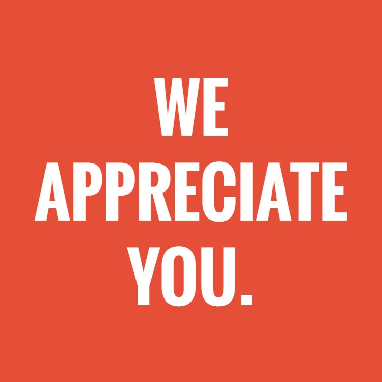 We may not say it enough but it's true. Without all of you, we wouldn't be here. Thanks for the love and support!