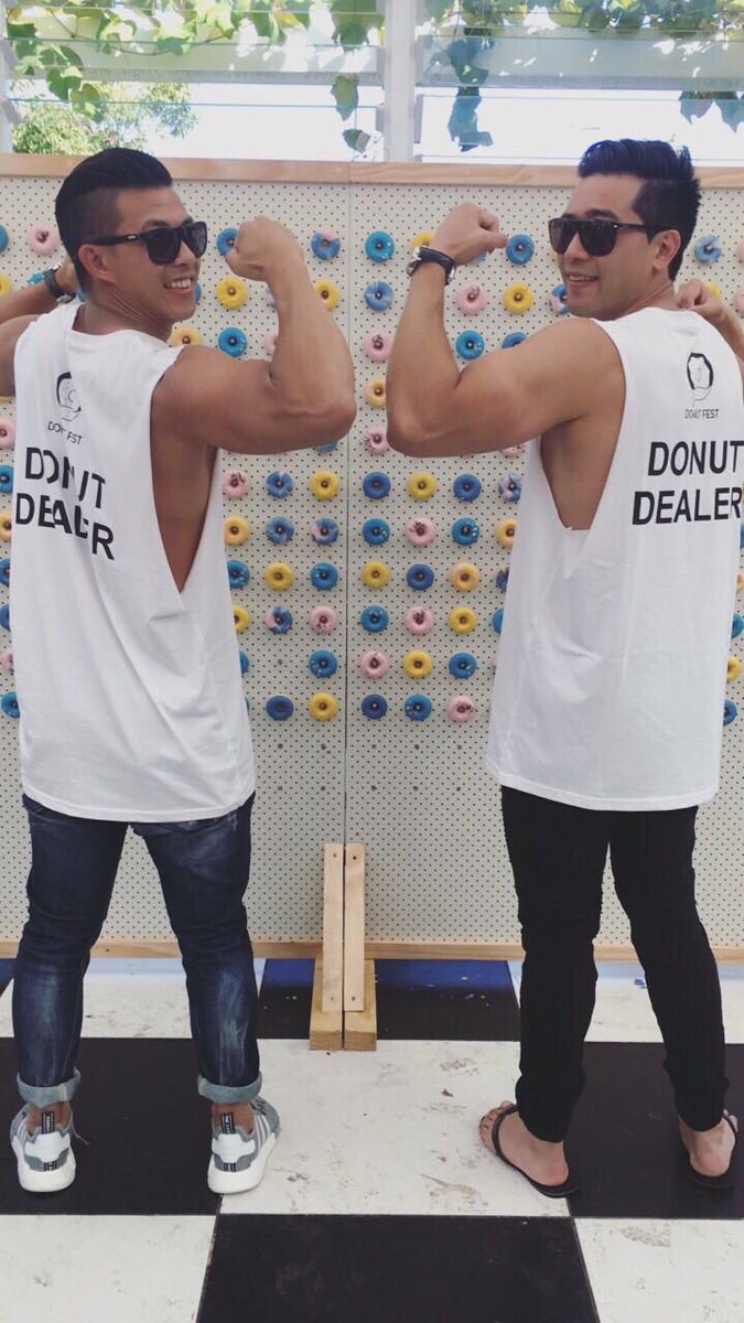 donutfestau's tweet photo. Want a muscle donut dealer top? Our @donutfestau super mum can tailor one for you! Just ask ☺️👍 get yours today at #donutfestmelb https://t.co/7uhbp3bfMW