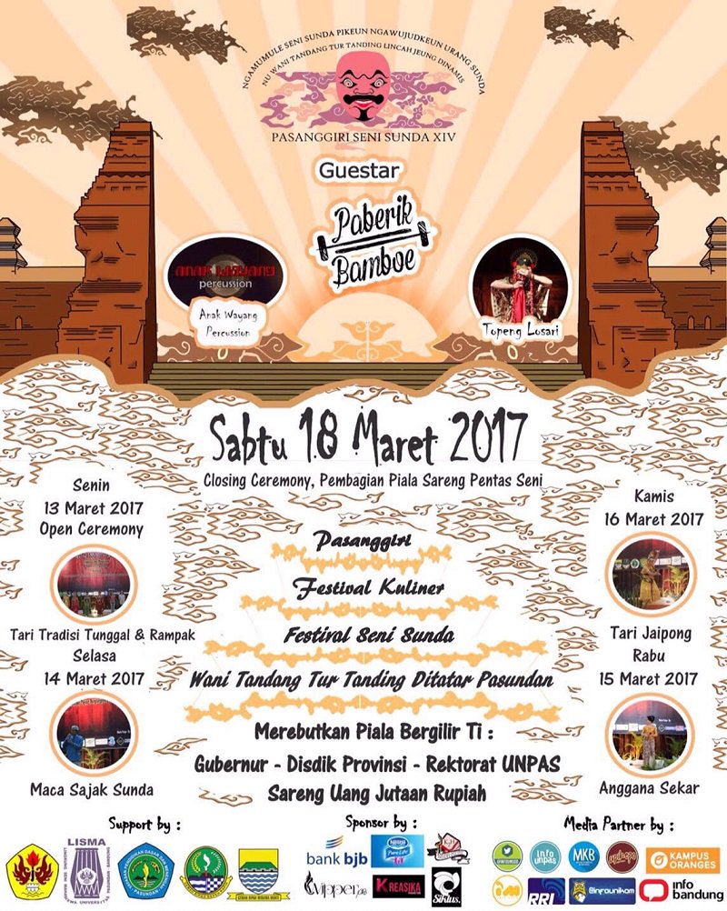 infobandung's tweet photo. Yukk dinten Senen dugi ka sabtu 13-18 Maret di aula unpas tamansari!! #pasanggirisenisunda #lismaunpas #unpasbandung #infojabar #infobandung https://t.co/UhZhucjbjJ