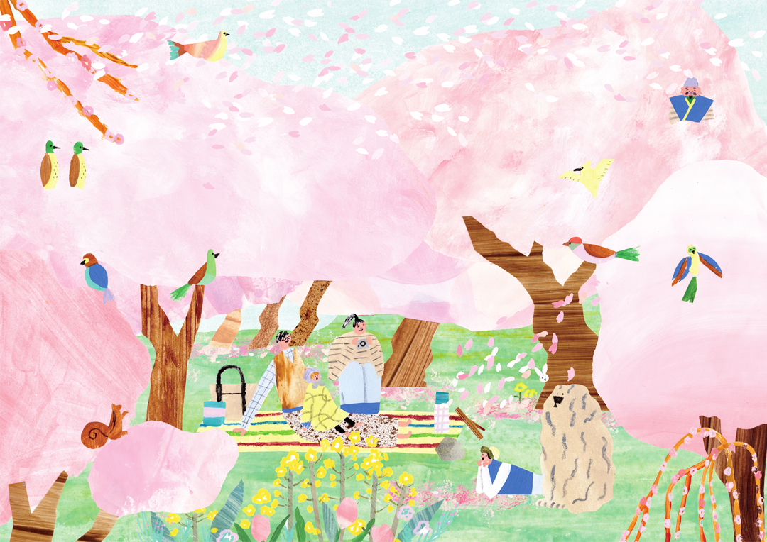 Vision Track Auf Twitter Illustration By アイハラチグサ 桜 春 花見 イラスト ピンク イラストレーター Illust Illustration Visiontrack