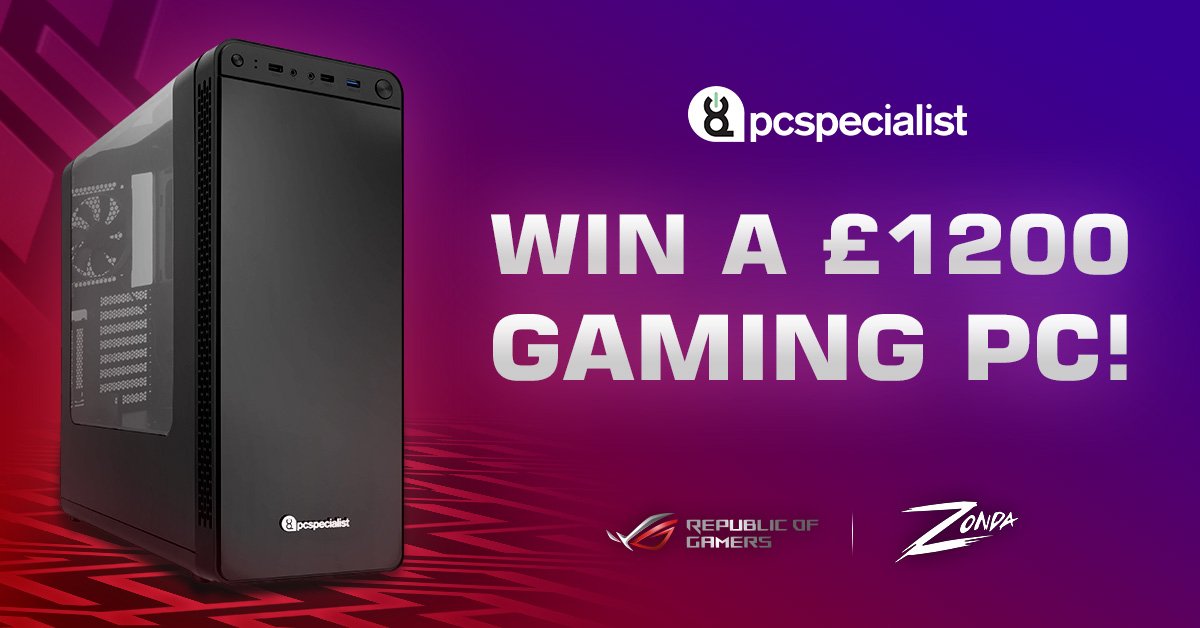 LTZONDA's tweet image. [GIVEAWAY] Myself, @PCSpecialist &amp;amp; @ASUS_ROGUK are giving away a £1200 Custom Gaming PC! Retweet &amp;amp; Enter here: bit.ly/2mD3UBB