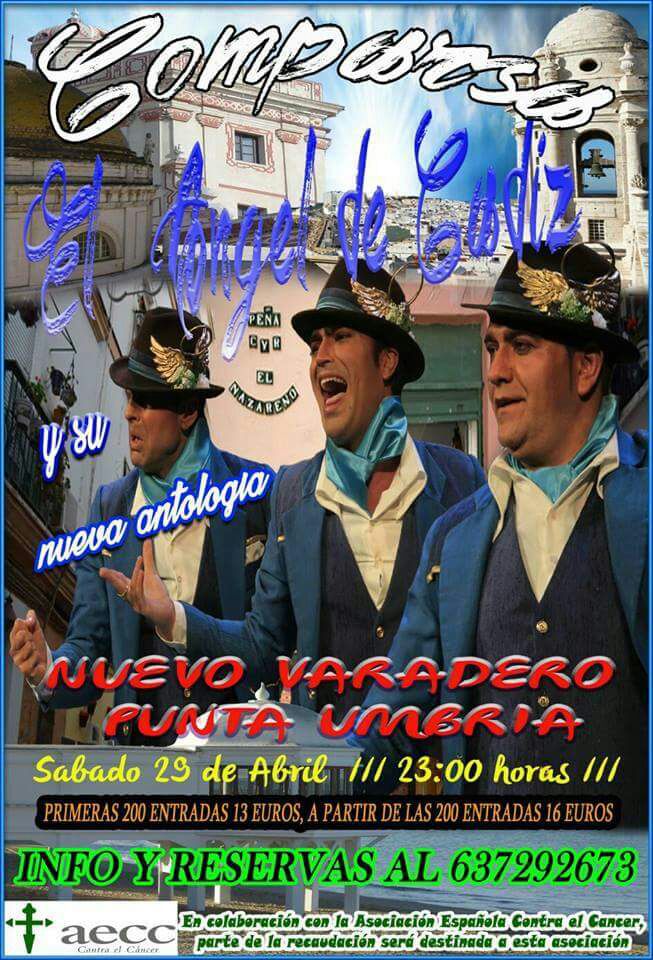 fans_KikeJ's tweet photo. Y el proximo 7 y 29 de abril "El Ángel de Cádiz" @comparsatino en Lepe y Punta Umbria (Huelva) ¡No te lo pierdas! 😊😉 https://t.co/CDO9xgtajz