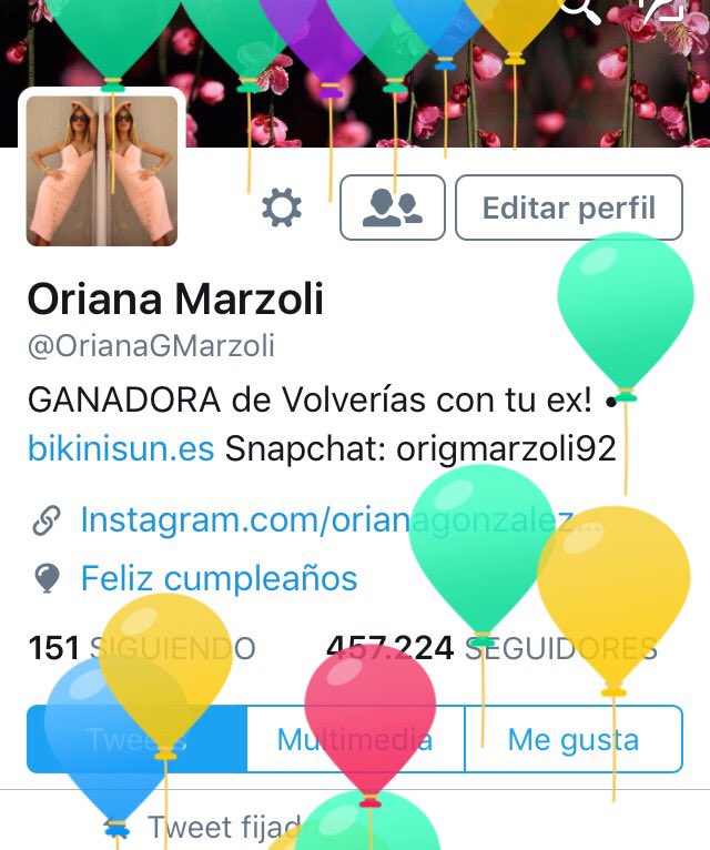 OrianaGMarzoli's tweet photo. FELIZ 😍 xq hoy es el cumple de mi muñeca 👸🏼🎁🎉 sus 25 cumpleaños 🤗🎂🎈 https://t.co/fNilaBEDh3