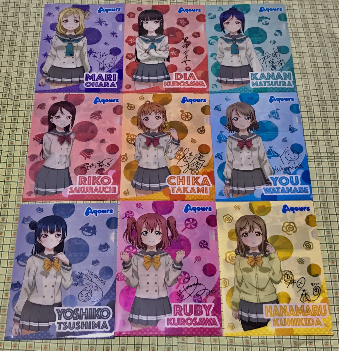 とあるにわかの日常録 Lovelive Sunshine Lovelive ラブライブセブンイレブン セブンイレブン ラブライブサンシャイン コラボクリアファイル9人揃ったぞぉ 歓喜 表面もいいけど今回は裏面もいいよね