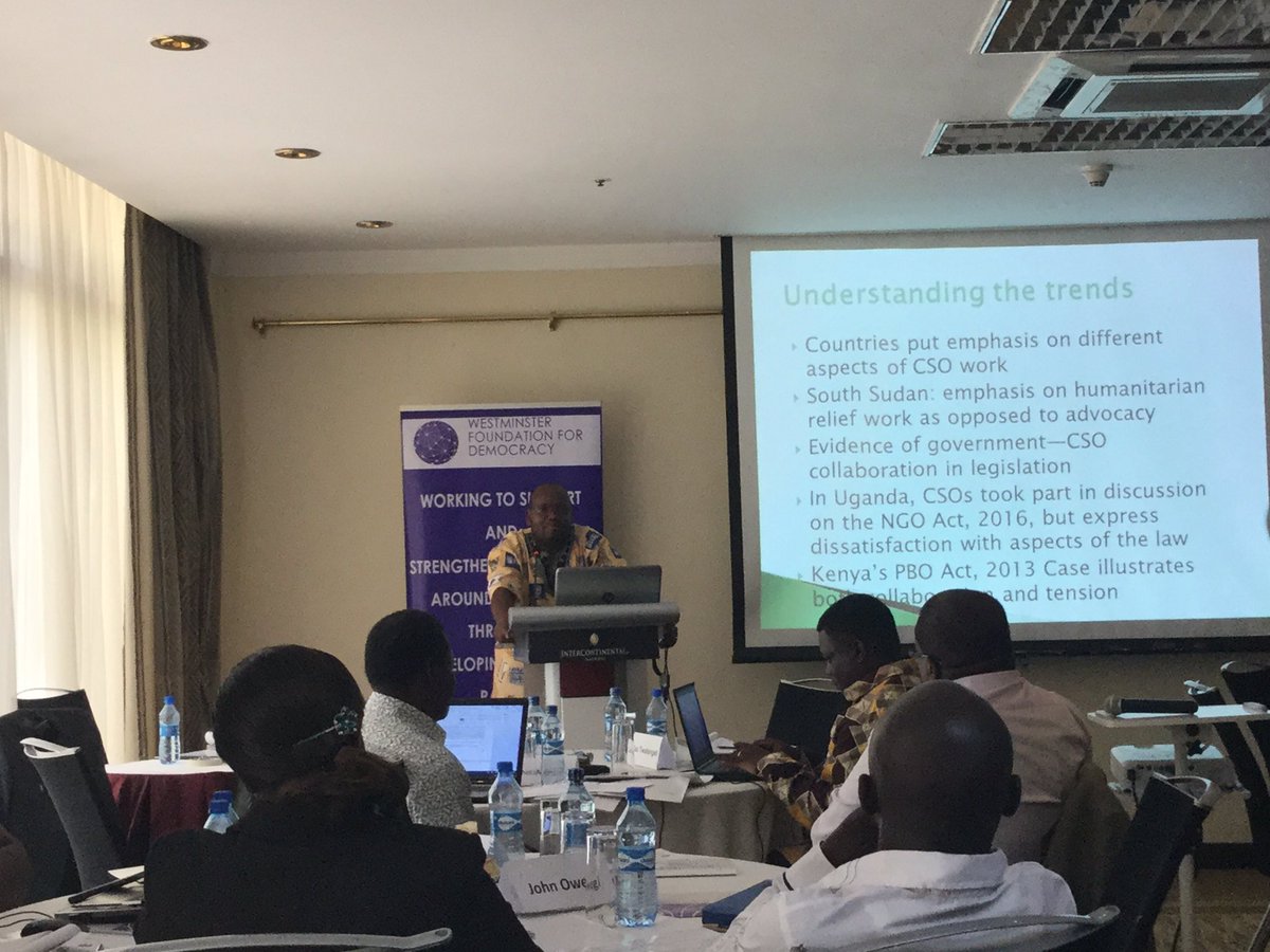 AdelePoskittWFD's tweet photo. Odhiambo: Advocacy NGOs are the most targeted groups in East Africa #EACOS @WFD_Democracy @eacsof https://t.co/Q4IX6vY3aJ