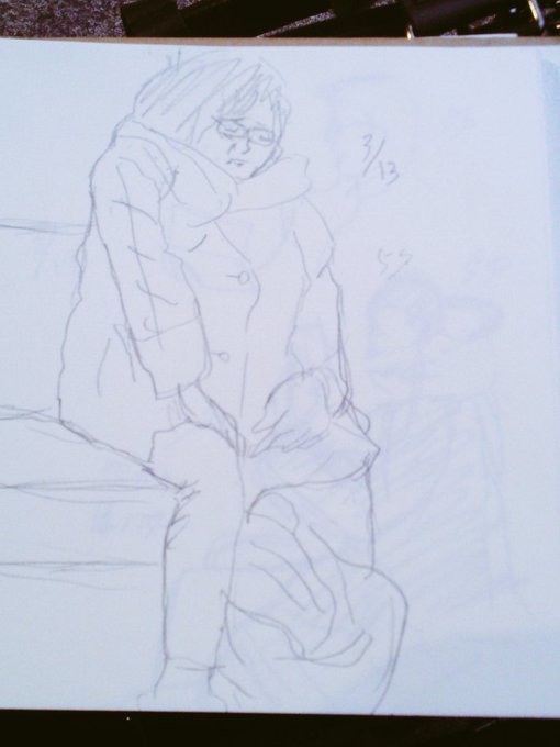 伊藤潤二さんが最近の若い人はクロッキーで一筆描きをぜひともやってもらいたいと言っていたので挑戦したけどやっぱ難しいッスね 