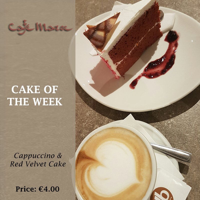 dbsanantonio's tweet photo. Our Cake of the Week - Red Velvet Cake. We are ready to serve you for only €4.00 including hot beverage. See you soon - #dbmoments https://t.co/mC0MlmsNco