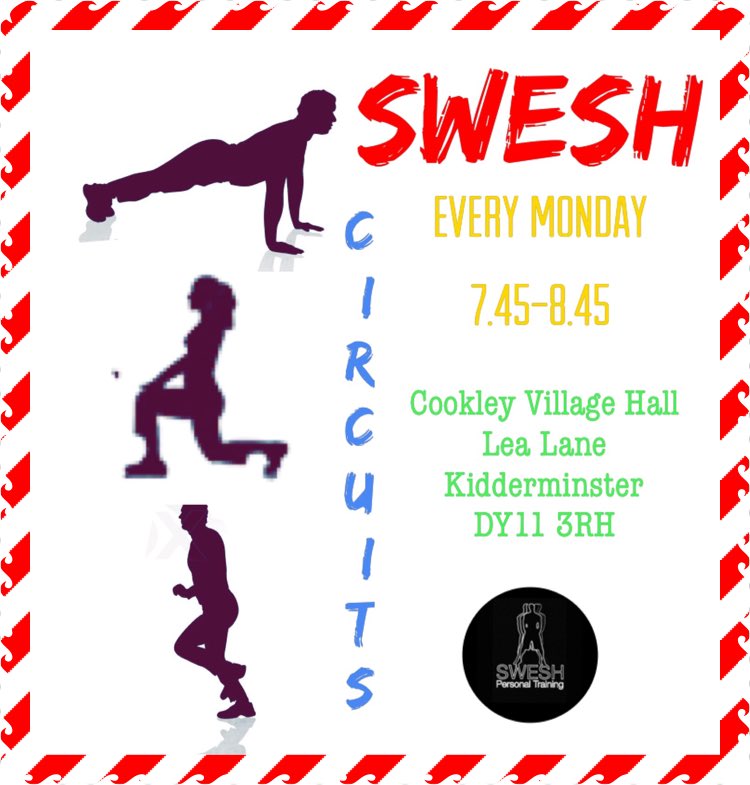 SWESHPT's tweet image. A Monday isn't a Monday without SWESH Circuits 👇🏻 .... c'mon let's do this 💪🏻 #Circuits #fitness #Kidderminster #wyreforest 😃