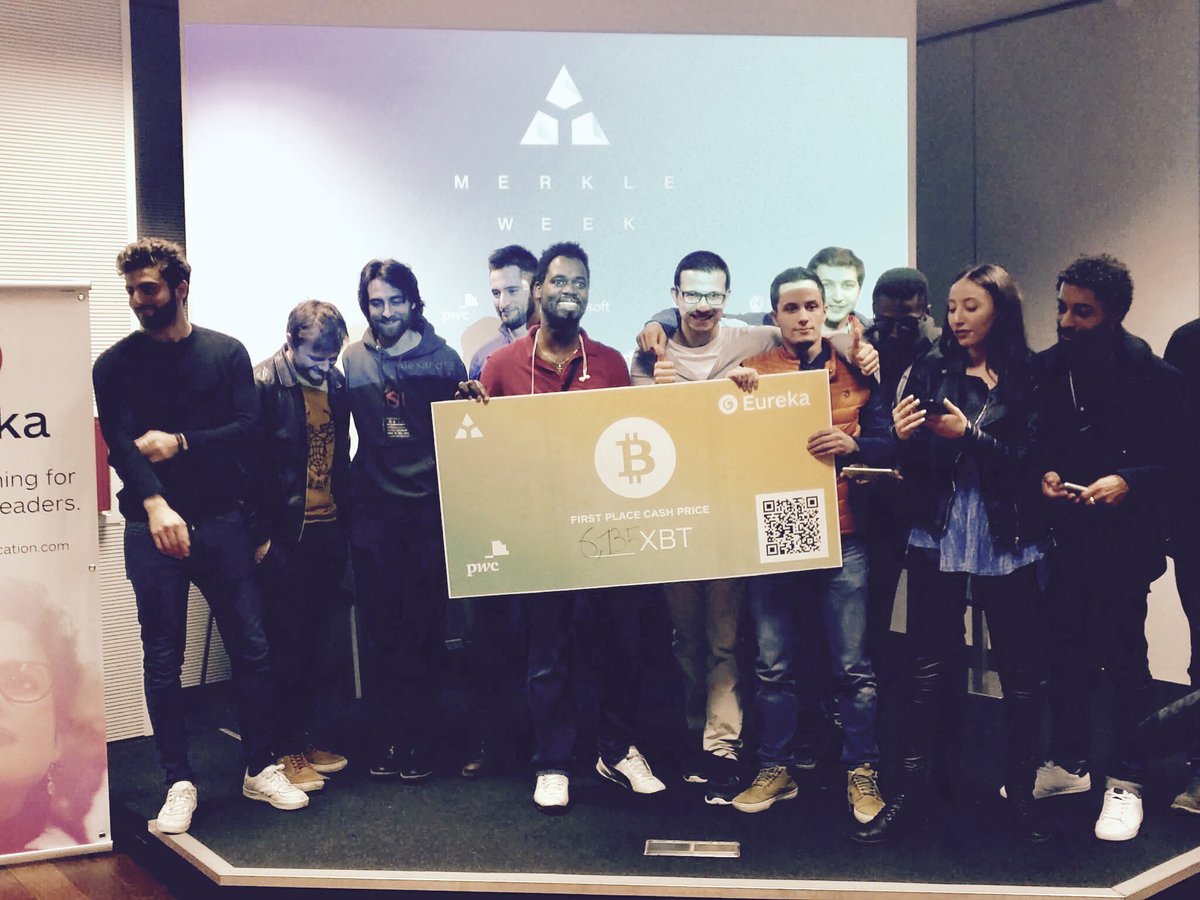EurekaCertif's tweet photo. Winners of the #MerkleWeek hackathon #Dether and #VoltaChain @Aldhyr @jennaszenk @BenysAbd and @AssoCDC + @AssethFR https://t.co/dLpKMuy2FU