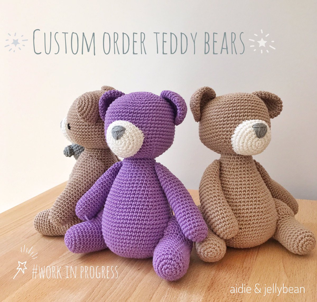 aidie_jellybean's tweet photo. Working on some custom order teddy bears🐻Loving the purple💕#aidieandjellybean #custombears #teddybear https://t.co/BvO97m6maL https://t.co/SYUGMjDUEG