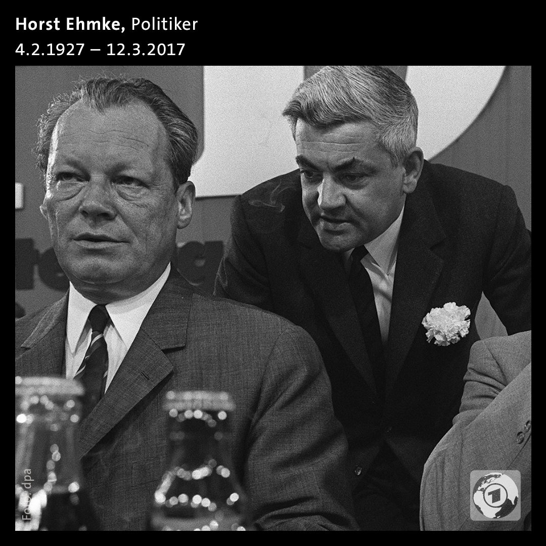 Horst Ehmke, Politiker. Geboren am 4.2.1927, gestorben am 12.3.2017. Abgebildet mit Willy Brandt.